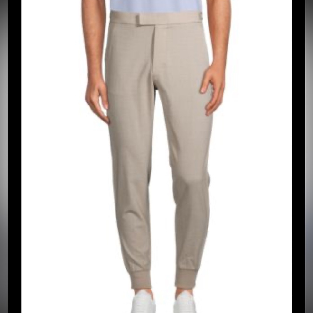 Greyson Serrano Tan Stretch Wool Lightweight Joggers Pants 40x31 Golf Athletic